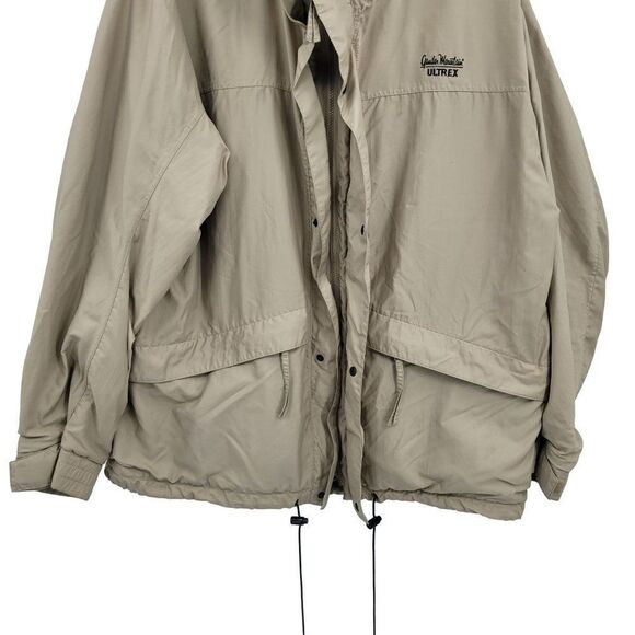 Vintage Gander Mountain Jacket XL Tan Lightweight Outdoors Waterproof Hooded - Picture 11 of 16